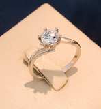 Brilliant Diamond Ring,14k Solid Gold Moissanite Diamond Band, Stocking Wedding Rings, Unique Ring, Anniversary Gift .2215