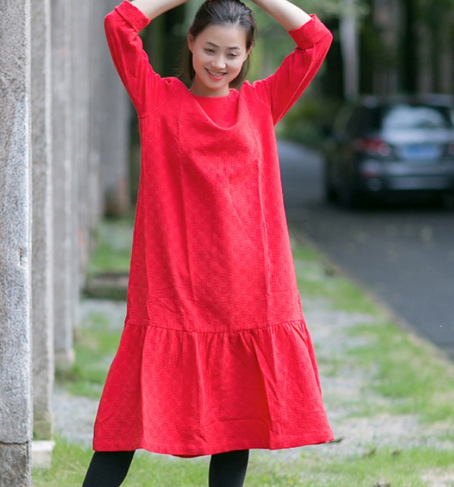 linen midi dress women Linen Dress With Pockets