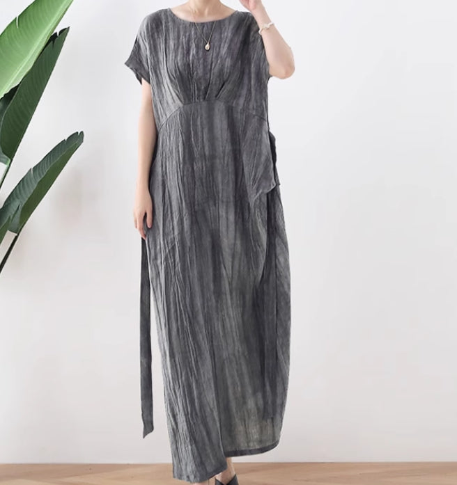 Crinkled Summer Women Linen Dress,Soft Washed Vintage Dresses 2233   SimpleLinenLife