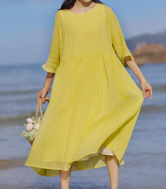 Loose Linen Dresses, Summer long Women Dresses ,Maxi Soft Linen Dress 9086 Loose Linen Dresses, Summer long Women Dresses ,Maxi Soft Linen Dress 9086