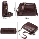 Men Leather Shoulder Bag Crossbody Bag Messenger Bag Leather Portfolio Leather Men's bag 0950