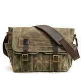 Men's Canvas Messsenger Bag Shoulder Briefcase Bag Vintage Business Bag Waterproof Bag Casual Commuter Bag For Him