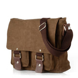 Canvas Messenger Bag Shoulder Bag Crossbody Bag Vintage Briefcase Bag Durable Casual For Gift