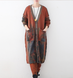 Loose Knit Long Women Casual Cloak Plus Size Coat Jacket JT201002
