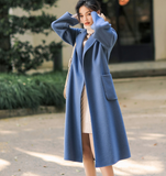 Winter Coat Handmade Long Warm Long Women Wool Coat Jacket 05122