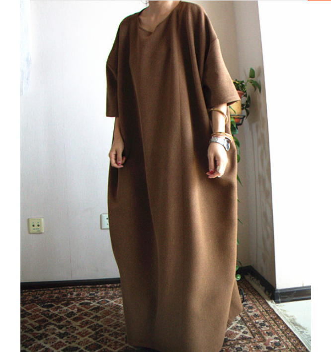 Loose Wool Dresses Winter Autumn Dresses Casual Women Dresses ZRL97213 SimpleLinenLife Loose Wool Dresses Winter Autumn Dresses Casual Women Dresses ZRL97213 SimpleLinenLife