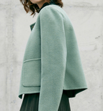 Short Women Wool Coat Long Double Face Wool Coat Jacket 0939