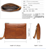 Genuine Leather Men's Handbag Clutch Bag Briefcase Bag, Envelope Bag, Leather Business Briefcase, Personalized for Gift/ 8169