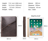 Men's Leather Portfolio iPad 12.9 Padfolio, Tablet Case, Document Folder Organizer Personalized Gift