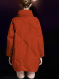 Cocoon Loose Women Puffer Coat Winter Down Coat Hooded Duck Down Jackets 6655