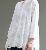  Lace Women-Cotton-Tops-Women-Blouse-Long-Sleeves-Loose-Style 