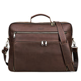 Men's Leather Shoulder Messenger Bag,Personalized Portable Business Briefcase Laptop Bag For Gift