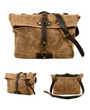 Men's Canvas Shoulder Bag Vintage Messenger Bag Retro Durable Briefcase Bag Casual Tote Bag For Gift