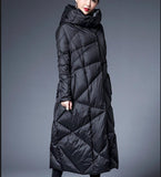 Women Winter Puffer Coat,Light Weight 90% Duck Down Jackets, Hooded Long Warm Down Coat/3326