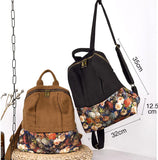 Floral PatchWork Large Casual Simple Women Travel Backpack Shoulder Bag 1289