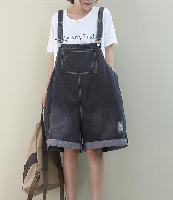 Denim Loose Casual Summer Denim Overall Loose Women Jumpsuits QYCQ05165