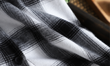 Plaid Women Casual Blouse Cotton Linen Shirts Tops DZA2008231