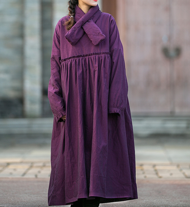 Thick Fleece Long Sleeve Cotton Dress Winter Women Dress XSYCP9201229 Thick Fleece Long Sleeve Cotton Dress Winter Women Dress XSYCP9201229