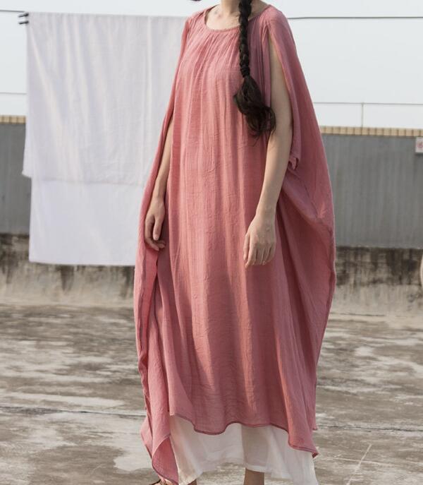 loose cotton dresses for summer Summer Cotton Dress Casual Loose Tunics Sundress Sleeveless Shirt Robes MAXI Dresses Customized Dress Plus Size Clothes Linen