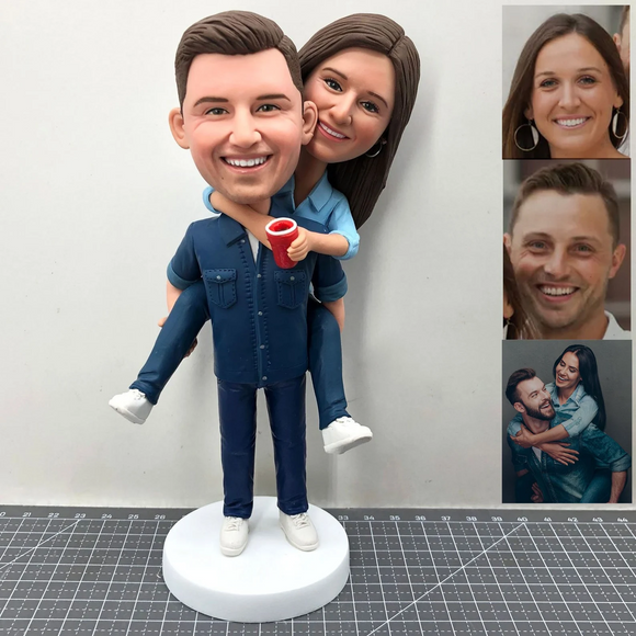Custom Couple Bobbleheads, 50th Anniversary Gifts For Parents, Personalized Happy Couple Bobblehead, Custom Couple Christmas Bobbleheads