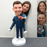 Custom Couple Bobbleheads, 50th Anniversary Gifts For Parents, Personalized Happy Couple Bobblehead, Custom Couple Christmas Bobbleheads
