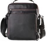 Personalized Commuter Shoulder bag Men's leather Messenger Bag Leather Portfolio Briefcase Retro large Capacity Leather bag for Gift
