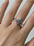 Natural Brilliant Diamond Ring Set,14k Solid Gold Diamond Band, Unique Wedding Rings, Unique Ring, Anniversary Gift, Iris