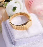 Simple Classic Diamond Ring,14k Solid Gold Band, Eternity Wedding Rings, Unique Textured Ring, Anniversary Gift 2216