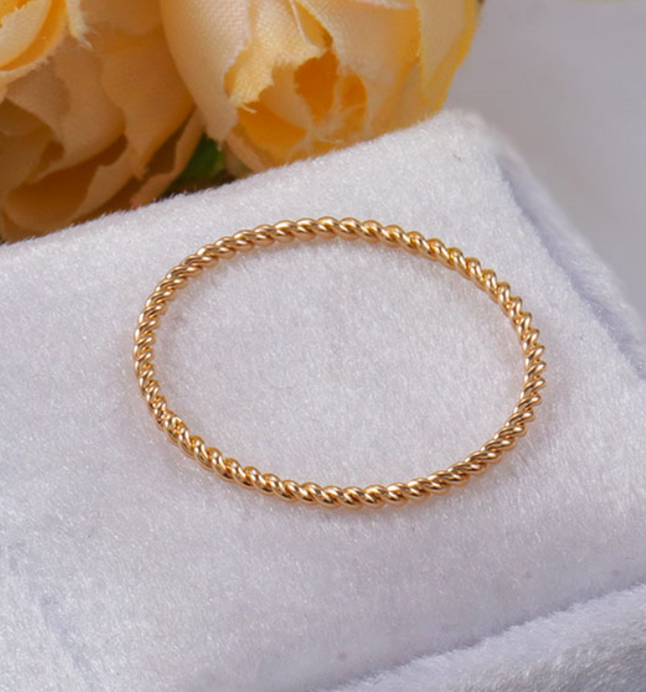 14k Solid Gold Band,Natural Simple Plain Ring, Unique Statement Rings, Minimalist Wedding Ring, Anniversary Gift