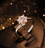Brilliant Diamond Ring,14k Solid Gold Moissanite Diamond Band, Stocking Wedding Rings, Unique Ring, Anniversary Gift .2215