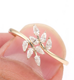 Brilliant 14k Solid Gold Moissanite Diamond Band,Anniversary Gift Wedding Rings/2215