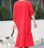 Ruffle Linen Dresses, Summer long Women Dresses ,Maxi Soft Linen Dress 9981