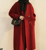 Women Wool Coat, Long Winter Wool Coat Jacket 0999