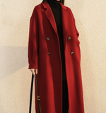 Women Wool Coat, Long Winter Wool Coat Jacket 0999