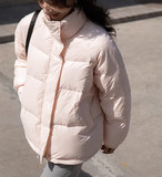 Short Women Winter Puffer Coat,Warm Thick 90% Duck Down Coat/1000