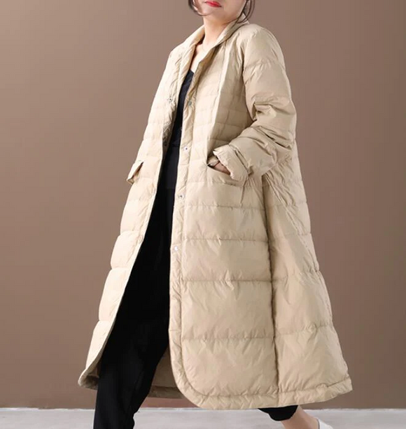Custom listing for sharon Luneau Women Winter A-line Loose Label Collar Side Pockets Down Jacket Women Down Coats