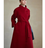 Long Winter Woolen Coat, Warm Coat,Women Wool Coat Jacket /7655