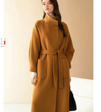 Stand up Collar Women Wool Coat, Long Winter Wool Coat Jacket 0909