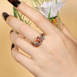 atural Inspiration Tree Branch Engagement Ring Unique Flower Twig and Leaf Ring Leaf Engagement Ring Flower Tree Branch Statement Ring