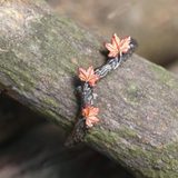 Natural Blue Sandstone Maple Leaf engagement ring Set Leaf Branch Sadnstone stone Ring Maple Leaf Sterling Silver Ring Pear Sandstone ring（副本）