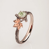 Natural  twig ring Moss Agate 925 Sterling Silver Ring, Silver Branch Ring, Nature Inspired Ring,Engagement Leaves Ring,opal Engagement Leaves Ring,gift for her