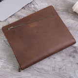 Leather Portfolio iPad Tablet Case,Personalized Notebook Holder File Organizer, Business Briefcase for Gift/0596