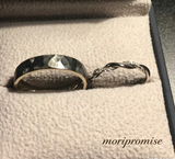 Hers Celtic Wedding Ring Set,Hammered Couple Rings,Silver Promise Rings,Matching Couple Rings,Anniversary Gift