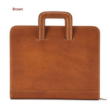 Personalized Men's Leather Portfolio iPad Notepad Holder, File Organizer, Business Briefcase, Gift/6163
