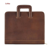 Personalized Men's Leather Portfolio iPad Notepad Holder, File Organizer, Business Briefcase, Gift/6163