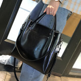 Wax Oil Leather Single Shoulder Bag for Women Crossbody Elegant Handbag, Birthday Gift for Her