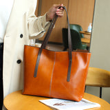 Leather Tote Bag for Women Shoulder Bag Handbag, Everyday Large Capacity Elegant Bag, Birthday Gift for Her