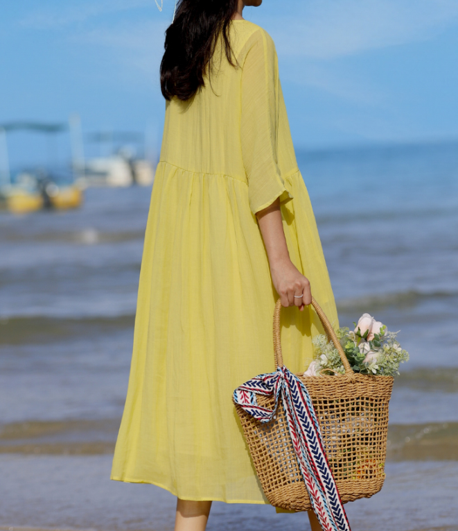 Loose Linen Dresses, Summer long Women Dresses ,Maxi Soft Linen Dress SimpleLinenLife Loose Linen Dresses, Summer long Women Dresses ,Maxi Soft Linen Dress SimpleLinenLife