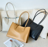 Minimalist Women Leather Tote Bag Single Shoulder Bag Large Capacity Handbag Classic Design Birthday Gift for Her