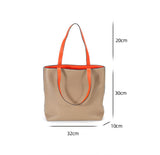 Double Sided Leather Tote Bag for Women Shoulder Bag Handbag, Everyday Large Use Capacity Elegant Bag, Mother's Day Gift for Her
